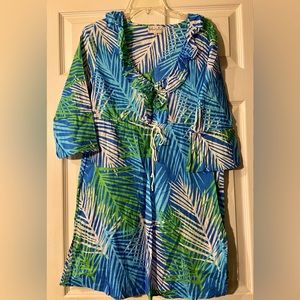 Mud Pie Palm print Swim Coverup